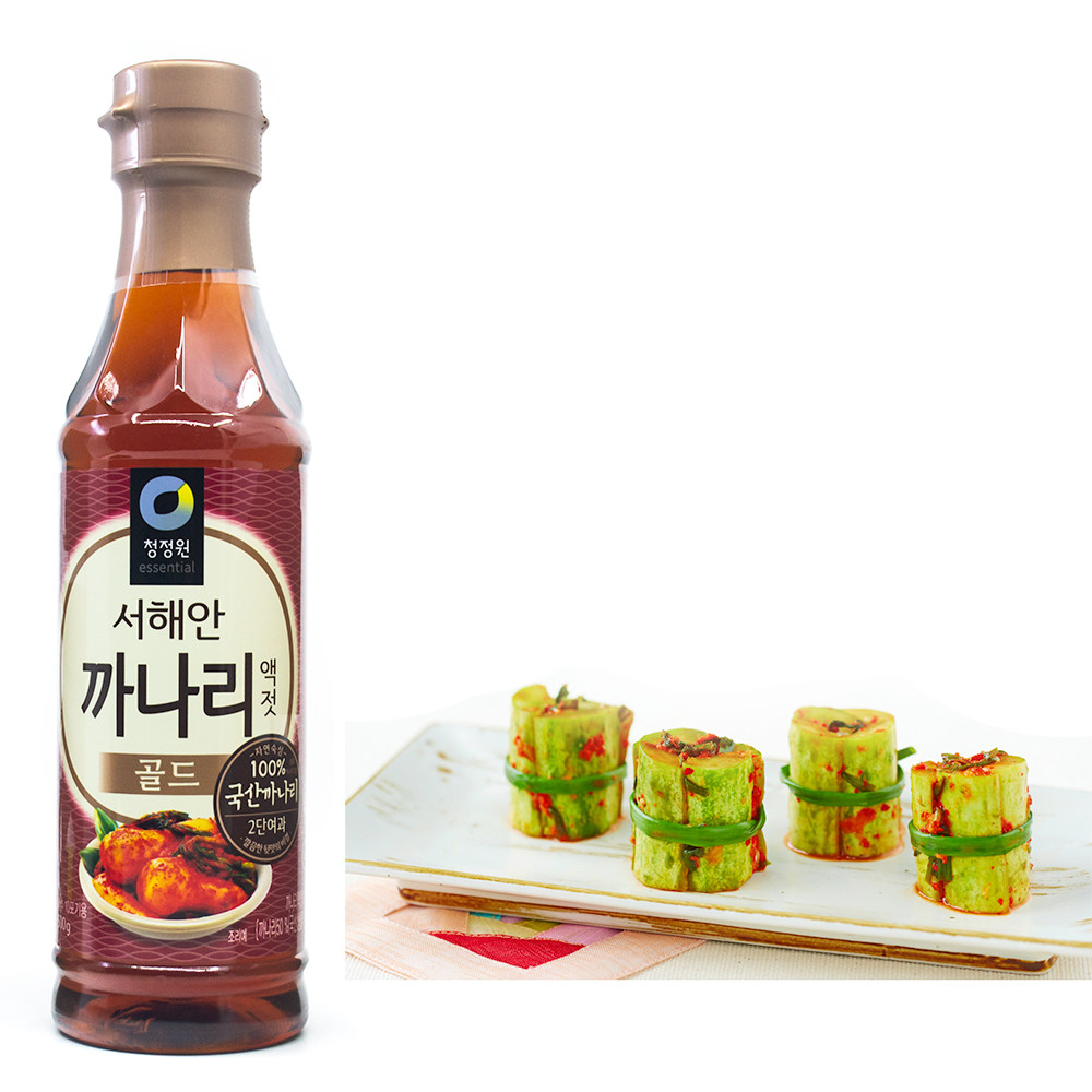 Korean Seonjin garden jade tendon fish kimchi with fish sauce soup stir-fry cold mix can be used as a salt substitute 500g red bottle