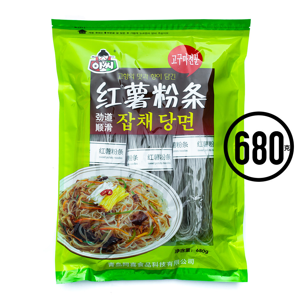 AHeima Heda sweet potato powder Korean style fried grocery hot pot with fascia powder strips 680g (0082)