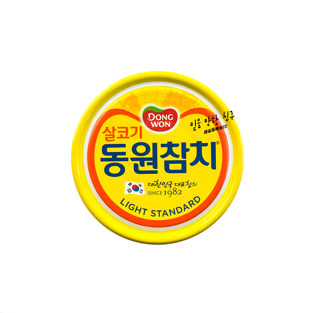 Korean Dongyuan original flavor canned tuna oil soaked Tuna for sushi miso soup and other 100g (733) single