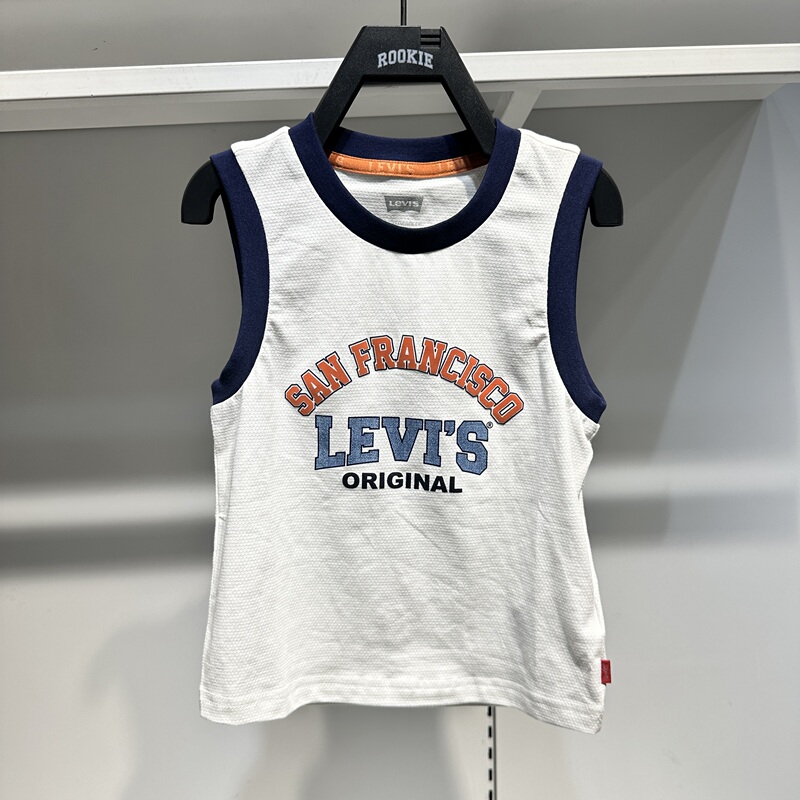 Levi's 2026 Summer Boys' Breathable Quick-Drying Mesh Round-Neck Sleeveless Vest Casual Lv2622145