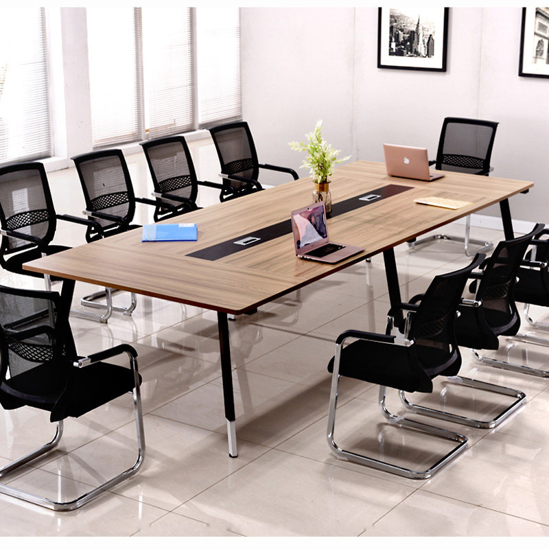 Guangzhou conference table simple modern table and chair combination reception table Nordic solid wood training table negotiation table and chair combination