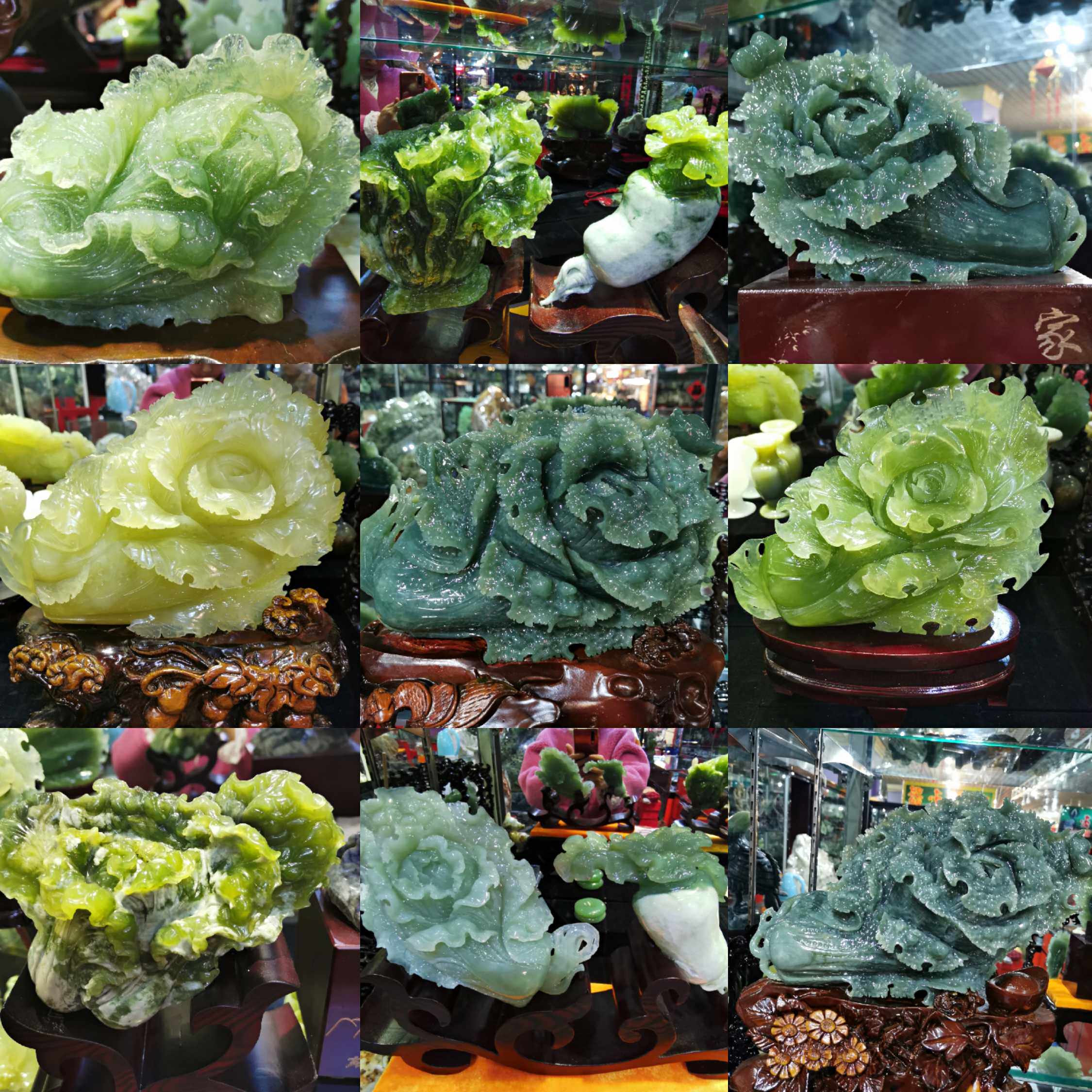 Xiu Jade Pendulum Pieces Cabbage natural raw stone 180 material 100 Property swing piece Opening home Joe relocating jade sculptures