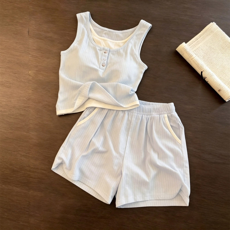 Girl's Japanese Style ins Suspender Nightdress for Women, Summer Vest with Chest Pads, Can Be Worn Outside, Niche Loungewear Set