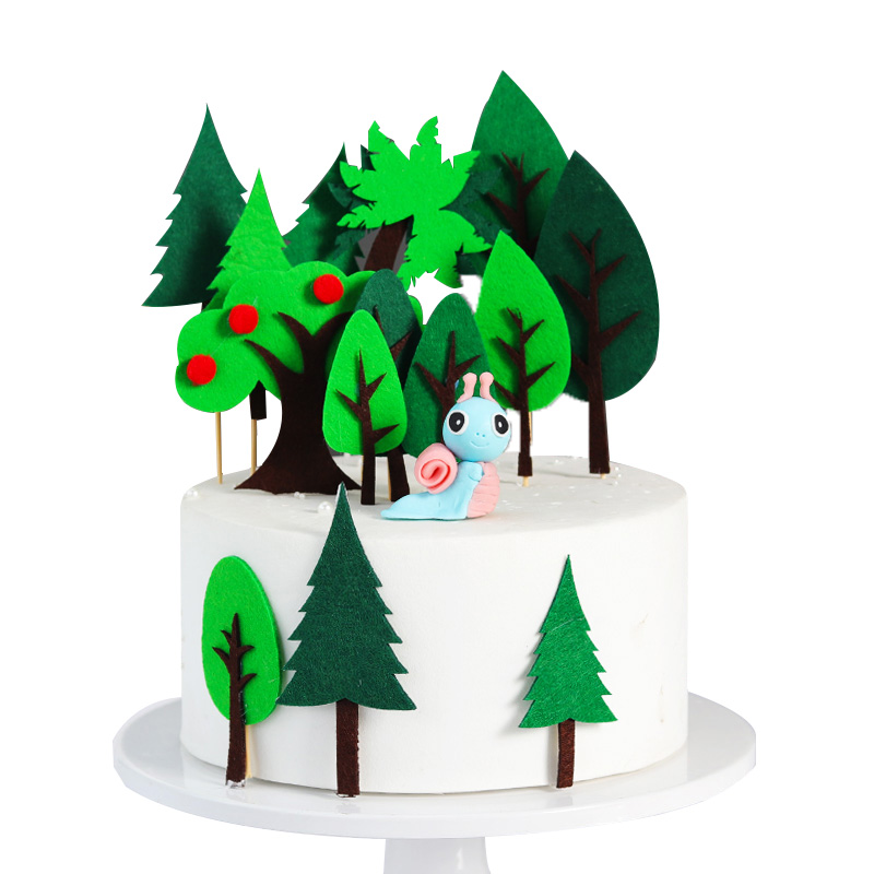 Forest Tree Cake Insert Coconut Tree Birthday Scenario Baking Cake Decoration Insert Apple Tree Christmas Tree