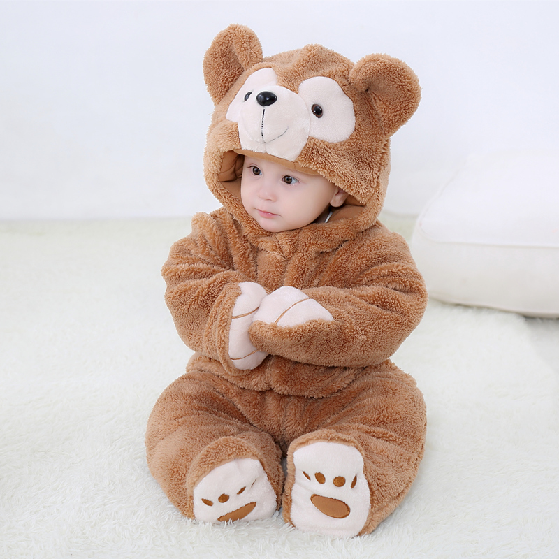Internet Celebrity Baby Clothes, Autumn and Winter Outfits, Thickened Romper for Boys and Girls, Cute Animal Jumpsuit with Foot Cover for Going Out Internet Celebrity Baby Clothes, Autumn and Winter Outfits, Thickened Romper for Boys and Girls, Cute Animal Jumpsuit with Foot Cover for Going Out