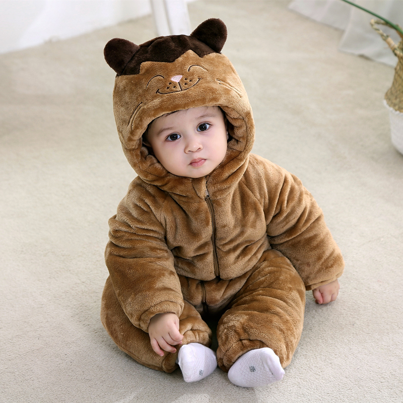 Totoro baby jumpsuit boys and girls ha clothes winter baby crawling clothes newborns go out to wear cotton clothes styling suits