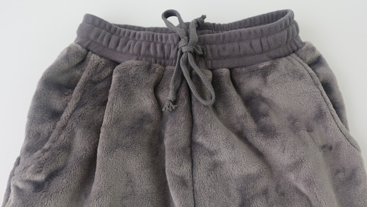 Mùa thu và mùa đông nam và nữ flannel pyjama quần đóng miệng dày cộng với nhung ấm áp lỏng lẻo nhung đôi nhà quần quần túi hộp nam