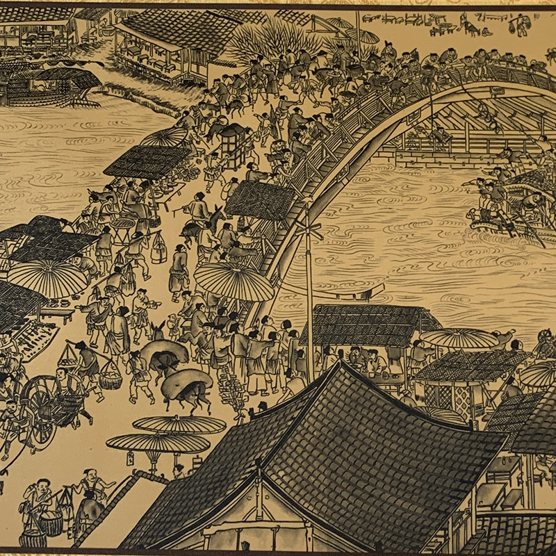 清明上河图全图卷轴40*640尺寸手绘工艺国画装饰画收藏-Taobao-Tmall