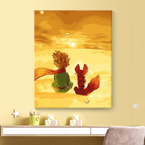 Digital oil painting diy oil color painting Cartoon Cartoon hand painting digital filling decompression decorative painting Little Prince