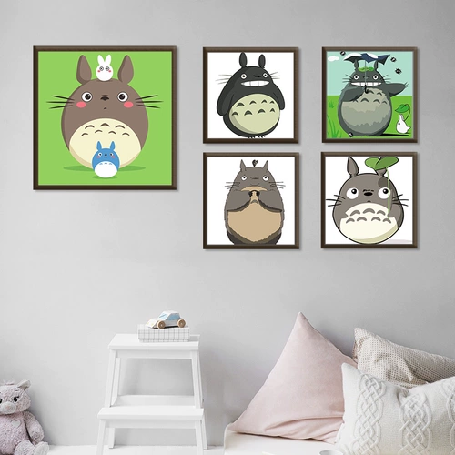 DIY Цифровой цвет масла живопись аниме -карта детей