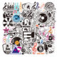 50 musical notes cartoon creative notebook guitar stickers
