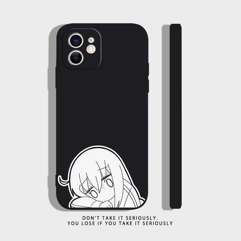Lonely Rock Phone Case Suitable for Apple 13 Pro Max, Goto Ichiri, Xiaomi 12, Silicone, Vivo, Huawei, Oppo, Anime, Oneplus, Black Shark 4S, Ito Kyou, Hayashi Ryo, Redmi K40