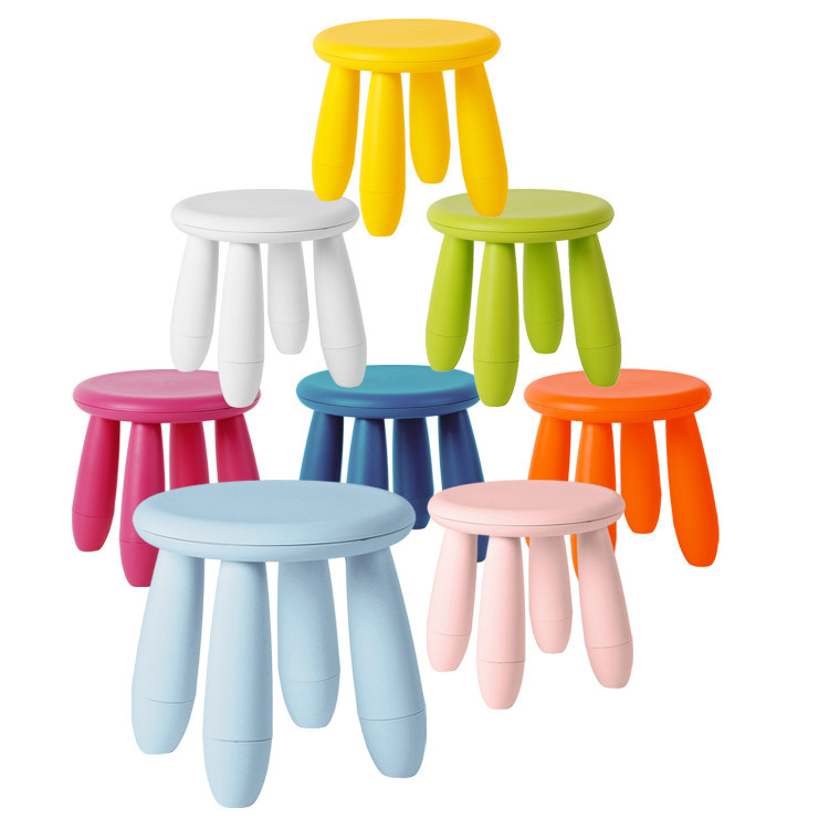 Children's stool plastic small stools colorful fashion small round stool Kindergarten stool Xin Lan Ikea bearing 200 catties