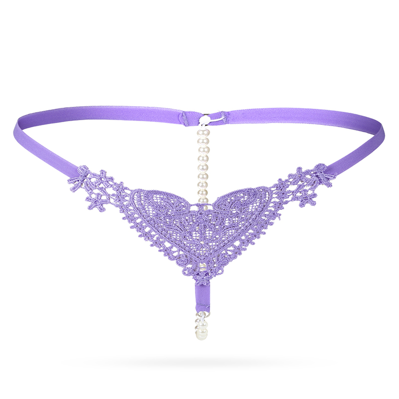 Hot sexy thong nữ cám dỗ ngọc trai rỗng T quần Nhật Bản eo thấp siêu mỏng đồ lót ren thoáng mát phụ nữ quần lọt khe nam cotton