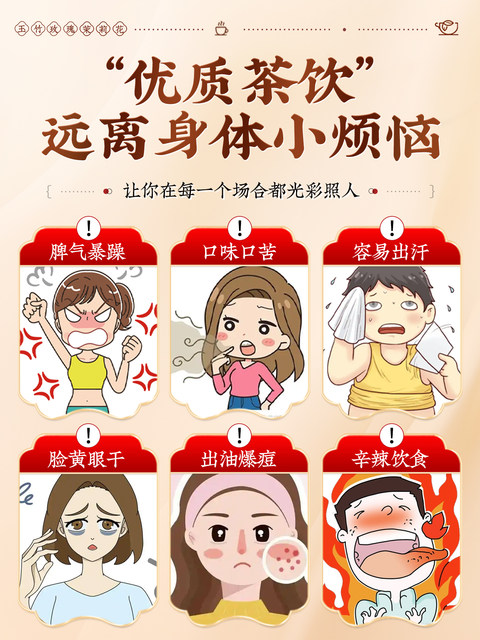 Jasmine Rose Polygonatum odorifera combination tea bag Chinese medicine pharmacy official flagship store authentic health effects and functions 16qw