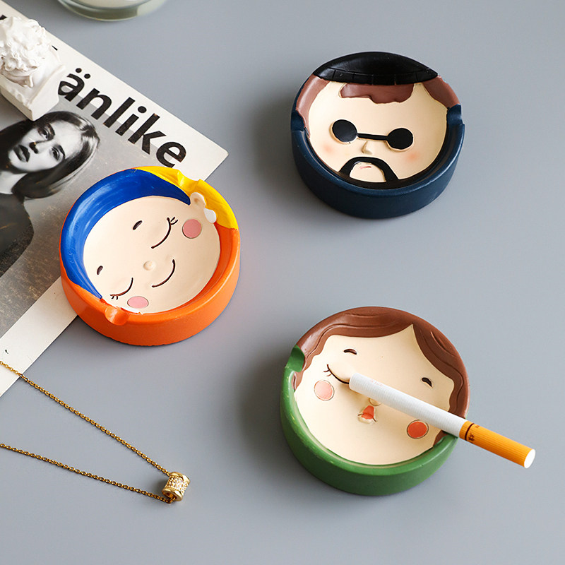Cartoon Cigarette Ash Trays Creativity Lyon Cute Teenage Girl Home Living Room Light Extravagant Personality Trend Office Net Red Pendulum