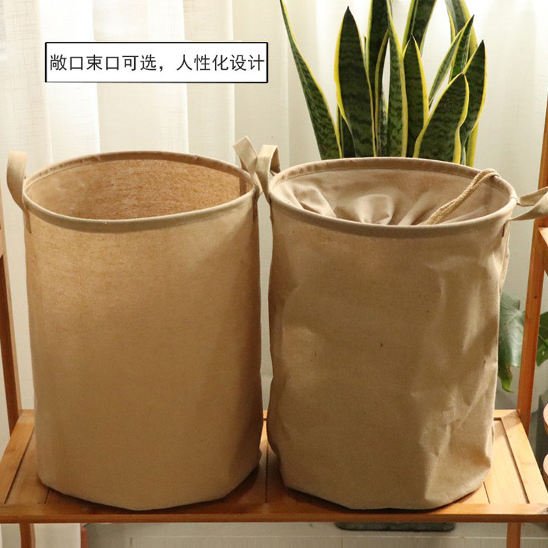 Cotton linen fabric Dirty Laundry Basket with large number of toys containing bucket Ins bunches Entrance Containing Basket Dirty Laundry Containing Basket