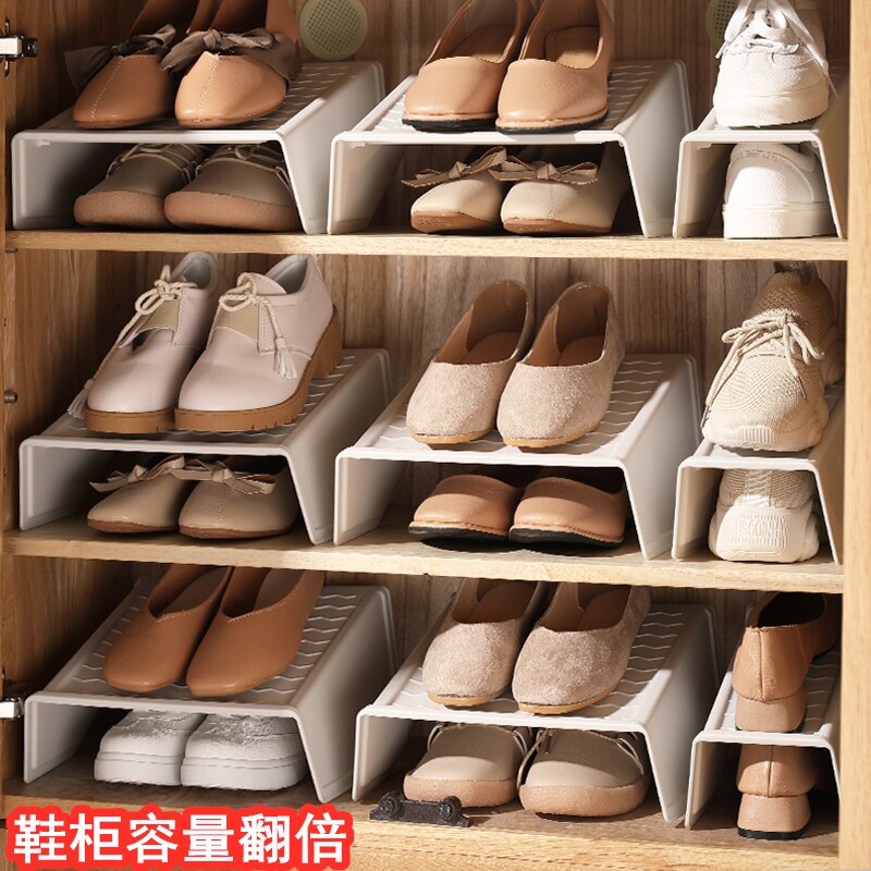 Round Bento Shoes Cabinet Double shoe Shoes Incorporated Shoes containing Divine Instrumental Province Space Finishing Adjustable Non-slip Shoe Rack
