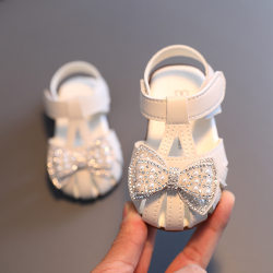 Baby Girl Sandals Summer Fashion Princess Shoes Soft Sole Non-Slip 0-3 Years Old 2 Toddler Sandals One Year Old Baby Walking Shoes