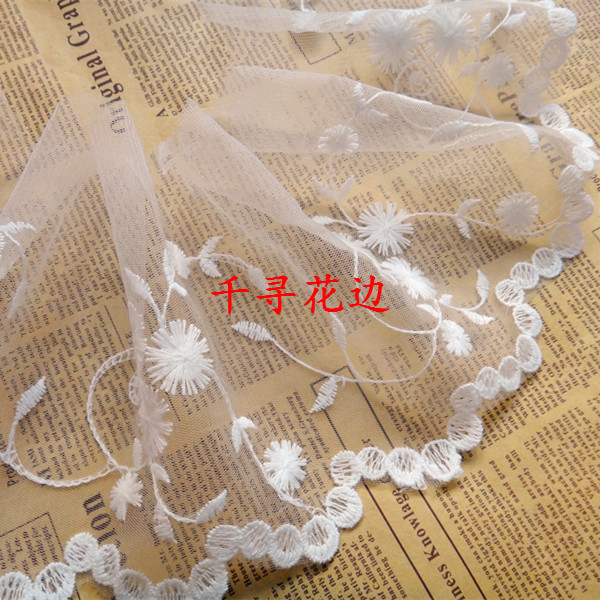 65212diy Handmade Accessories Clothing Sewing Material Round Point Wave Lace Lace Lace Lace Flowers Edge Affordable Embroidered Mesh