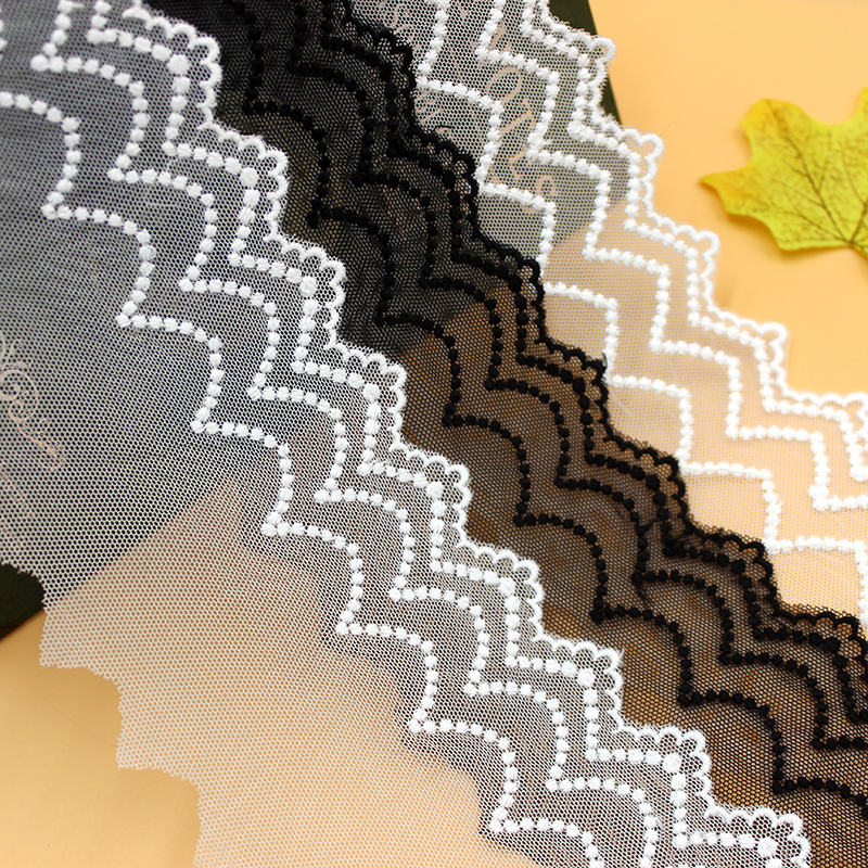 101491 lace garment accessories wavy mesh cotton embroidery handmade diy curtain edge decoration