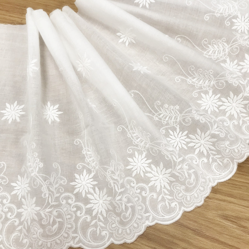 1132101 Affordable handmade accessories embroidery lace bedding curtain fabric wedding dress width 26cm
