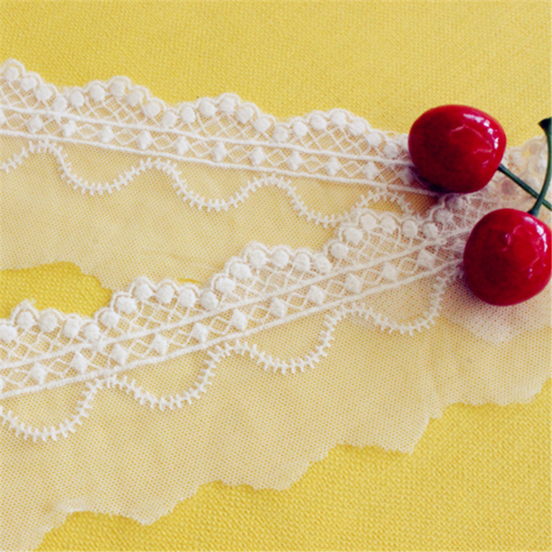 49221 fine pure cotton mesh yarn embroidery Special diy handmade clothing cuffs Accessories Lace Accessories Lace accessories lace