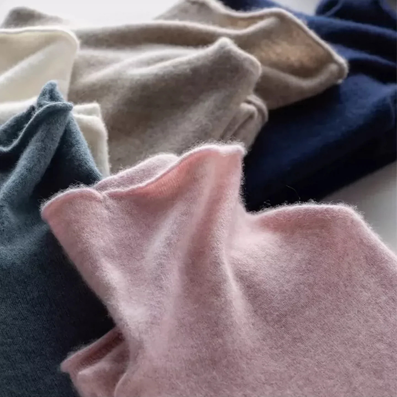Skin-Friendly 100% Pure Cashmere Sweater for Women, Turtleneck Base Layer, Slouchy Collar, Loose-Fitting Knitwear for Autumn and Winter Skin-Friendly 100% Pure Cashmere Sweater for Women, Turtleneck Base Layer, Slouchy Collar, Loose-Fitting Knitwear for Autumn and Winter