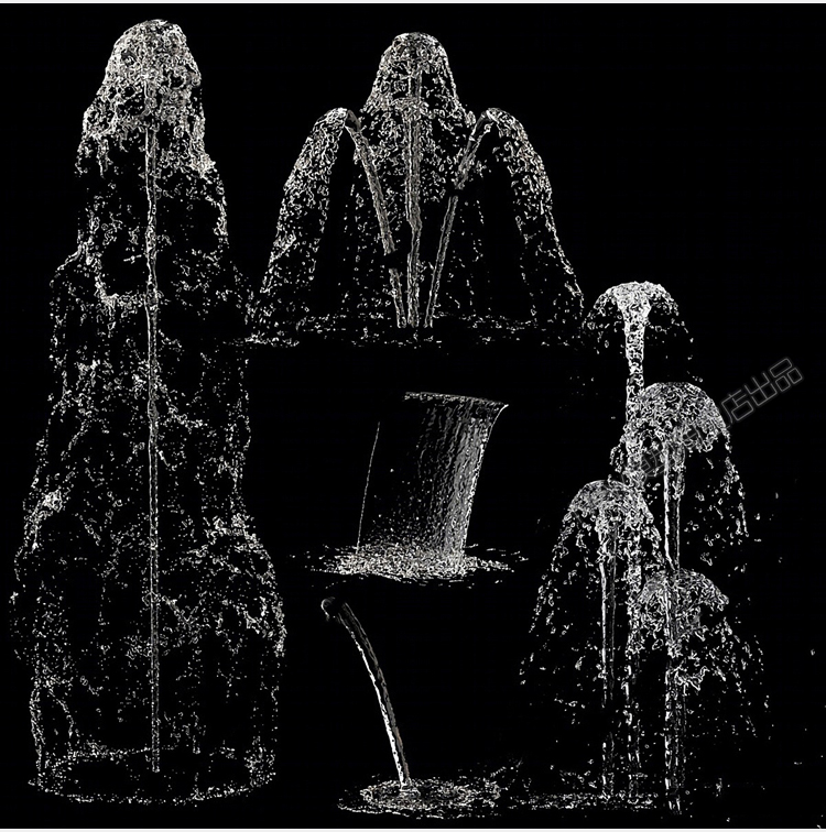 图片[9]-商业广场3DMAX模型现代欧式喷泉喷池水景水柱水帘瀑布流水3D模型-cg男孩