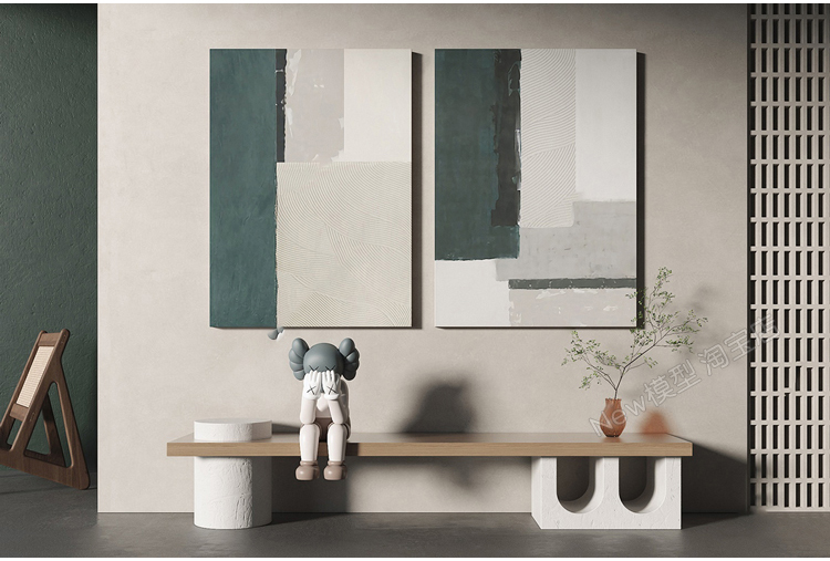 图片[66]-抽象动物装饰画3dmax单体挂画现代中式画板摆件3d模型 库设计素材-cg男孩