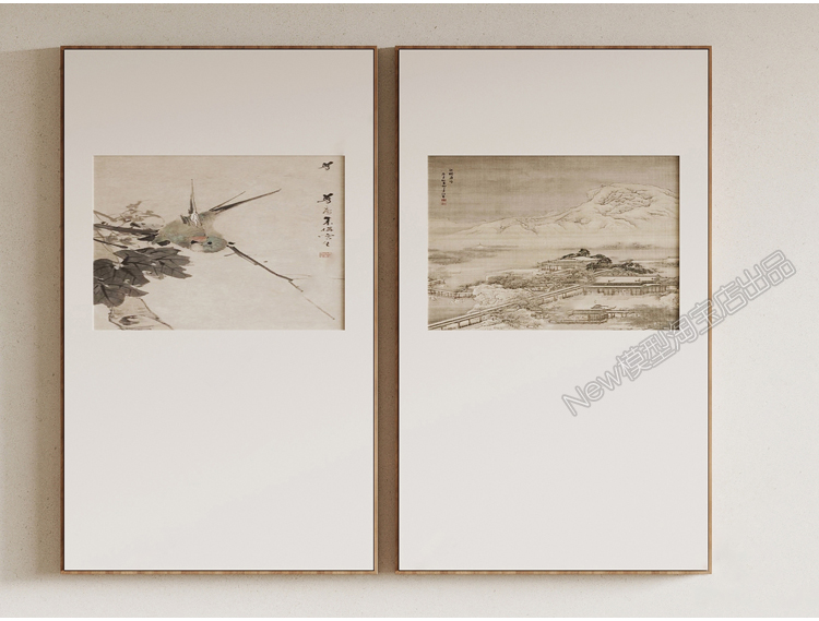 图片[12]-抽象动物装饰画3dmax单体挂画现代中式画板摆件3d模型 库设计素材-cg男孩