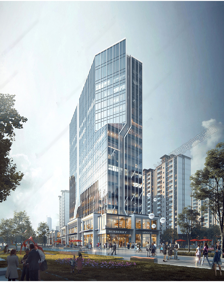 图片[3]-办公楼高层写字楼商业外观综合体大楼产业园公寓建筑3D模型3dmax-cg男孩