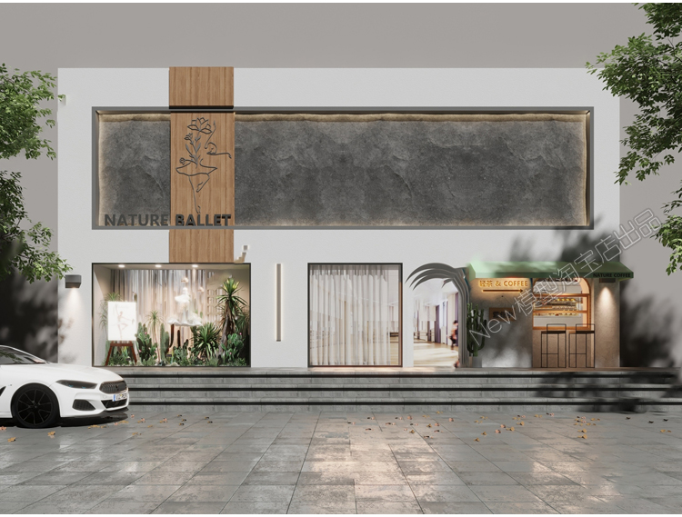 图片[43]-2023新款现代新中式日式店面门头门面室外建筑外观3d模型库3dmax-cg男孩