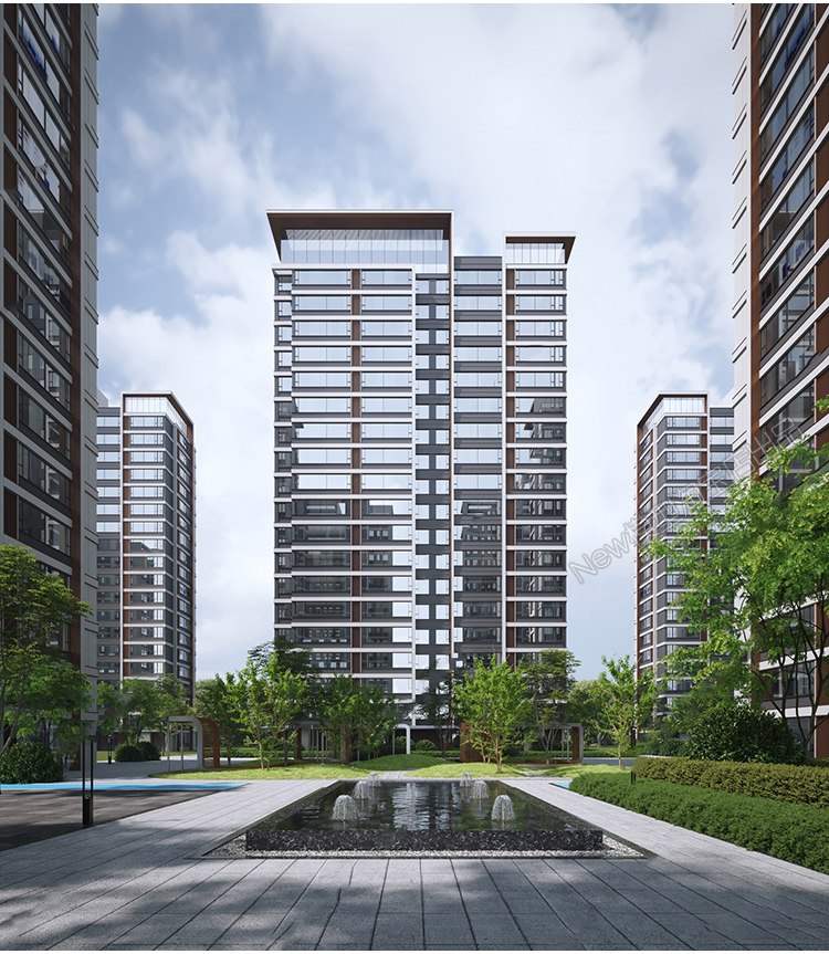 图片[6]-小区高层住宅楼花园室外建筑景观外观鸟瞰公寓日景3D模型库3dmax-cg男孩