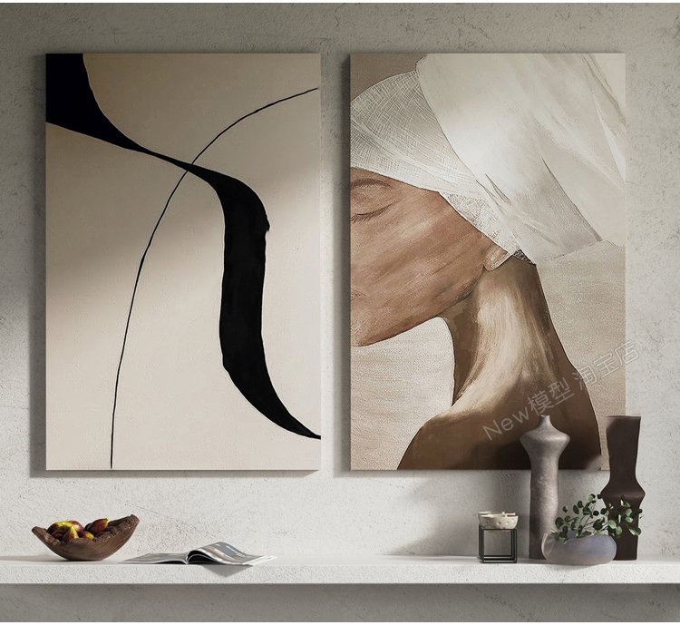 图片[73]-抽象动物装饰画3dmax单体挂画现代中式画板摆件3d模型 库设计素材-cg男孩