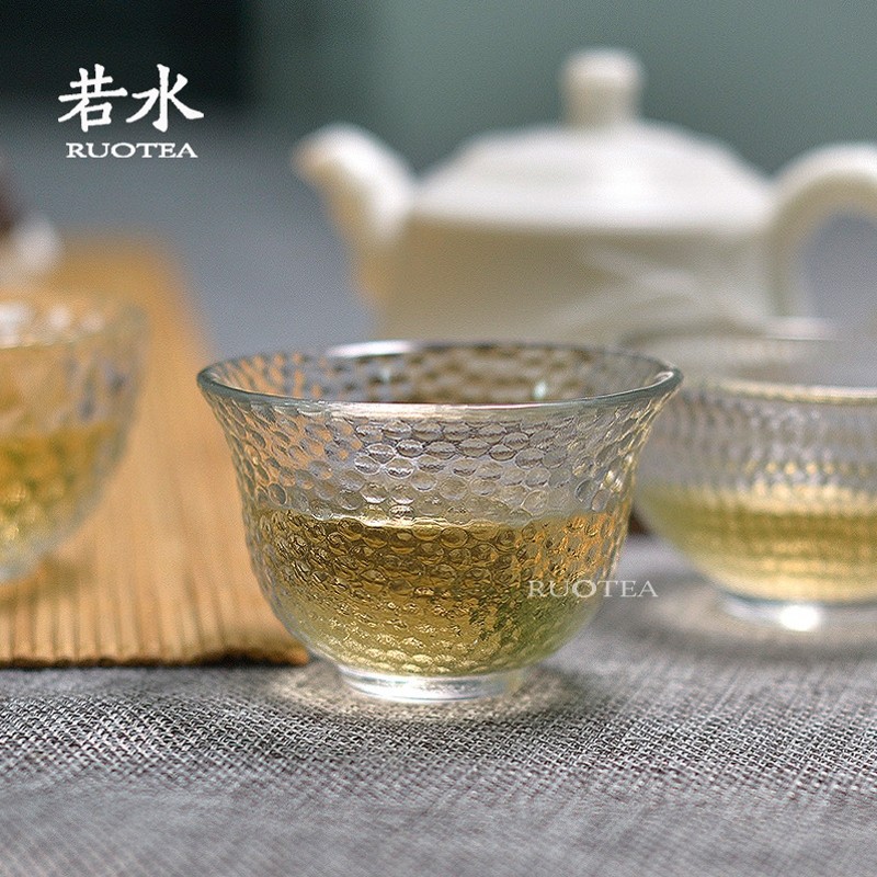 Japanese style Golden Kung Fu Tea Cup glass cup Tea cup hammer grain of small cup of small cup pure handmade owner cup