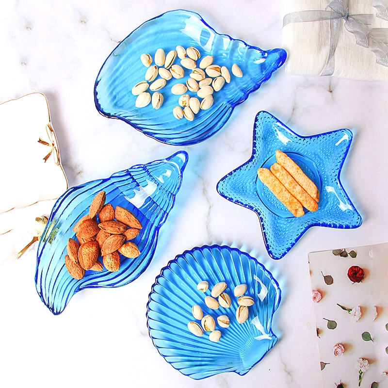 ins Phnom Penh Glass Tableware Seastar Smart Screw Screen Screen Disk Gold Glass Disc flavor disk