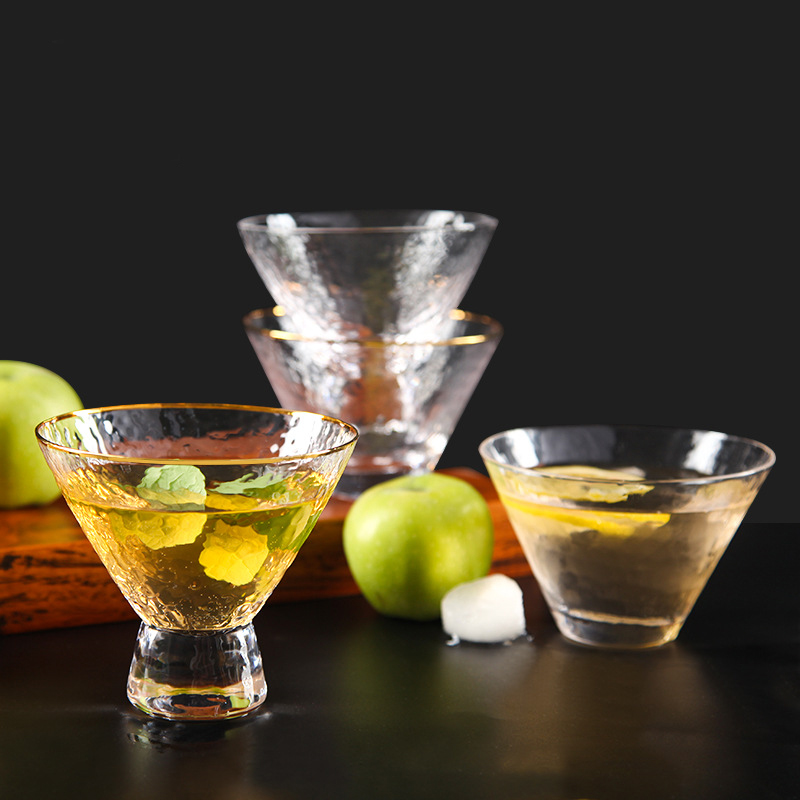 Creative Summer Phnom Penh Hammer Cone Glass Dessert Cup Ice Cream Bowl Goblet Cocktail Cup