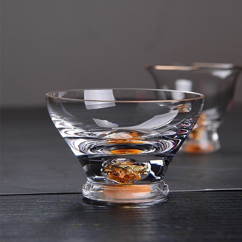 Hidden gold leaf crystal glass male cup with a fair cup thickened heat resistant glass korn tea with large number of tea