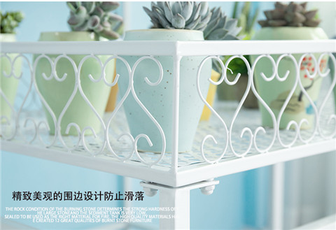 [Hoa khói] ban công nhiều lớp hoa thịt giá đỡ Sàn sắt ngoài trời hoa đứng với bánh xe di chuyển bóng râm - Kệ kệ sách treo tường mini