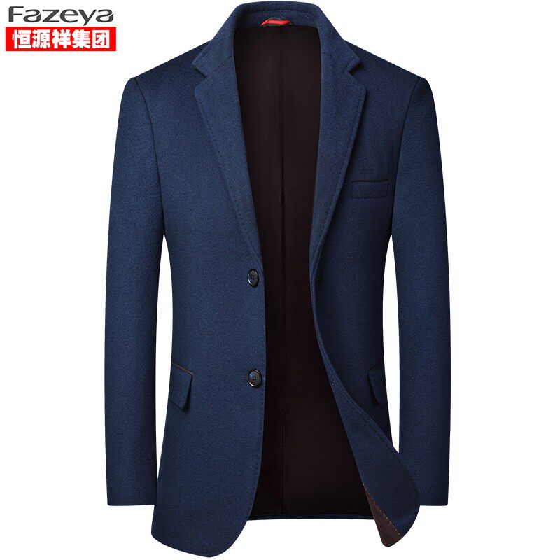 Hengyuan Xiang Caixiang Men's wool West clothes Business Leisure single suit Han version of the sub-coat for the autumn and winter men's clothing