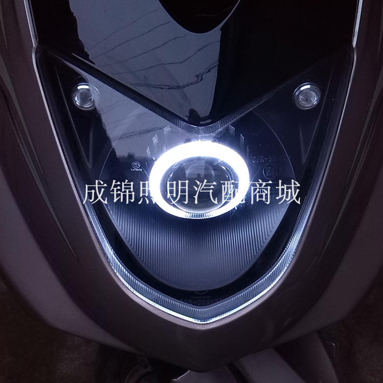 Hot Yamaha nhanh Eagle WISP lắp ráp đèn pha đôi ống kính ánh sáng xe máy xenon đèn thiên thần mắt quỷ - Đèn HID xe máy đèn pha xe máy wave alpha