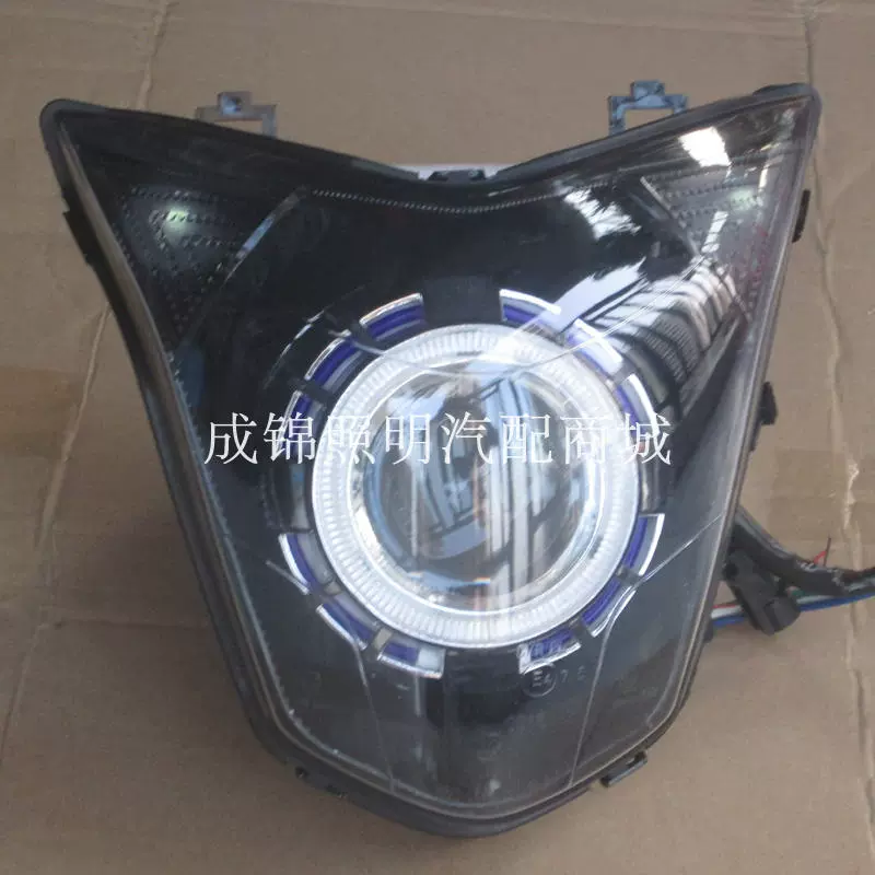 Hot Honda GBF Đèn pha Warhawk nhỏ Lắp ráp ống kính ánh sáng kép Xe máy Xenon Light Angel Devil Eye - Đèn HID xe máy