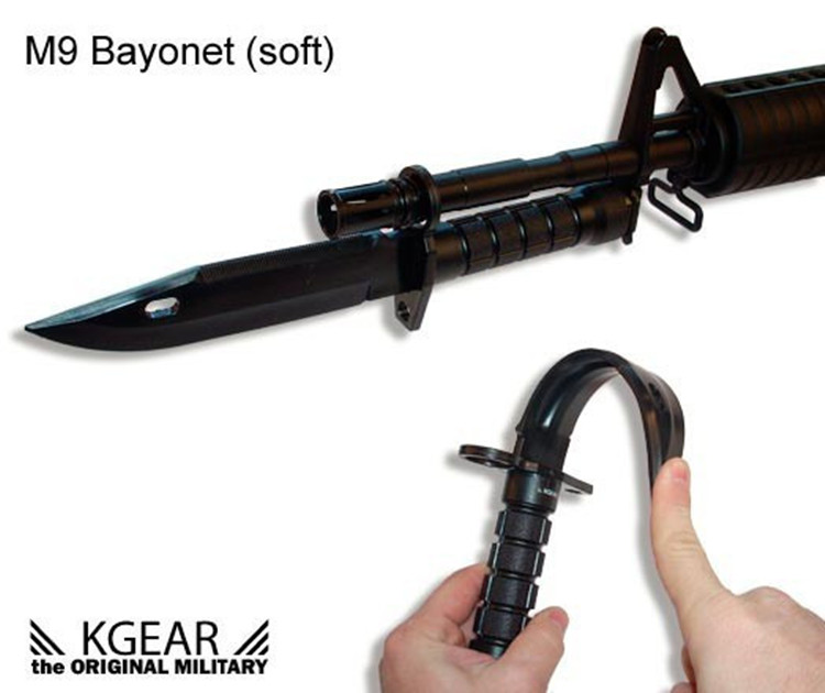 M9 plastic toy rubber soft knife 141 tactical martial arts training simulation short knife military fan weapon film and television prop knife