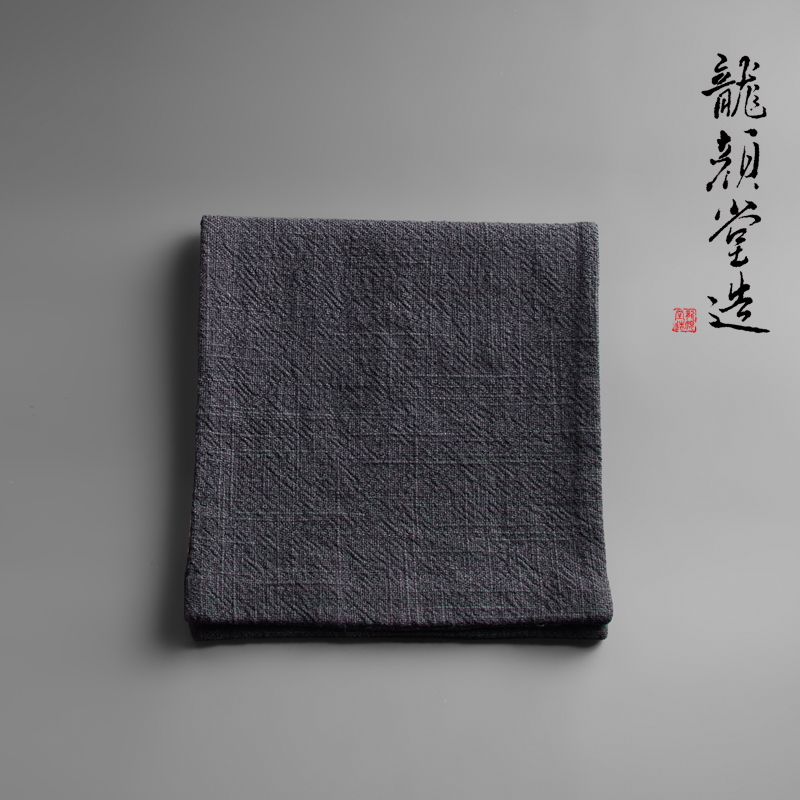 Longyan Tang Cotton linen Yijie Fang Japanese Zen narrow tea mat Handmade plain cloth tea towel Tea cloth Tea ceremony zero matching