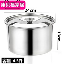 Available large number with cover Home induction stove Mini deep basin Stainless Steel Oil Basin Soup Basin soup Vegetable Wash Basin Noodle