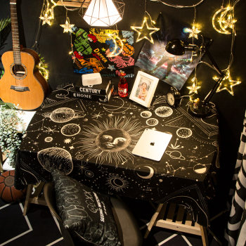 Moon tarot waterproof non-washing desk cloth Moon tarot waterproof non-washing desk cloth