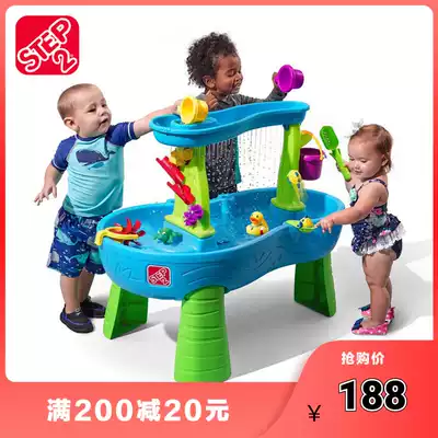 American imported step2 children's water table summer sand water table indoor water park waterfall toys for boys and girls