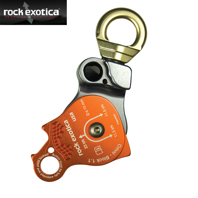 Rock Exotica Omni 1 1 inch Universal single pulley rescue high efficiency pulley