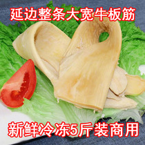 Northeast Yanbian yellow beef plate tendons back raw tendons Frozen 5kg commercial barbecue hot pot restaurant ingredients Shunfeng